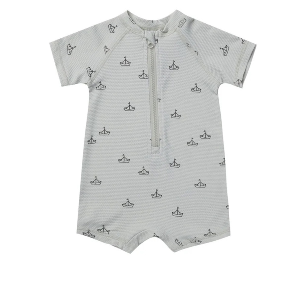 Quincy Mae Infant Baby Boys Rashguard Swimsuit 0-3 month blue